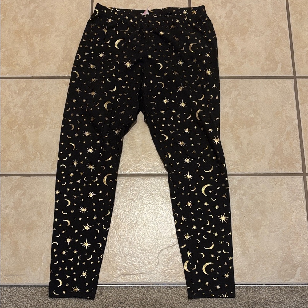 Black Star and Moon Print Women’s Leggings